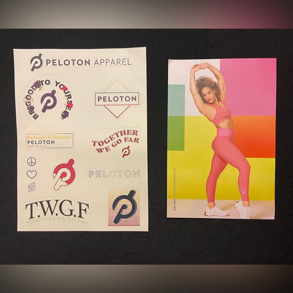 Peloton Stickers and Instructor Card